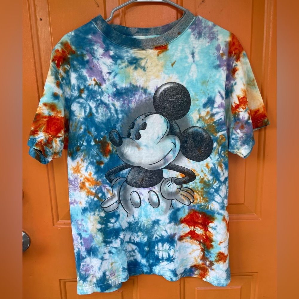Vintage 90s Mickey Mouse T-Shirt Psychedelic Tie Dye Hippie M